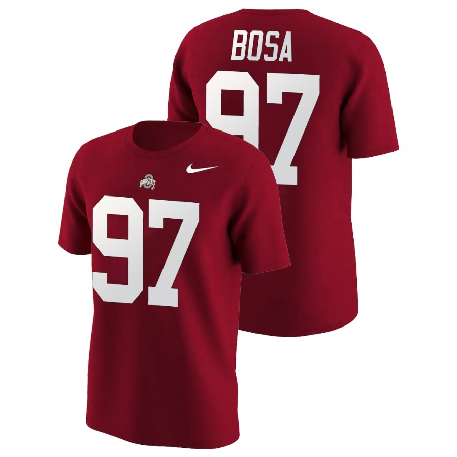 Ohio State Buckeyes Men's NCAA Joey Bosa #97 Scarlet Name & Number College Football T-Shirt CVN0649ZJ